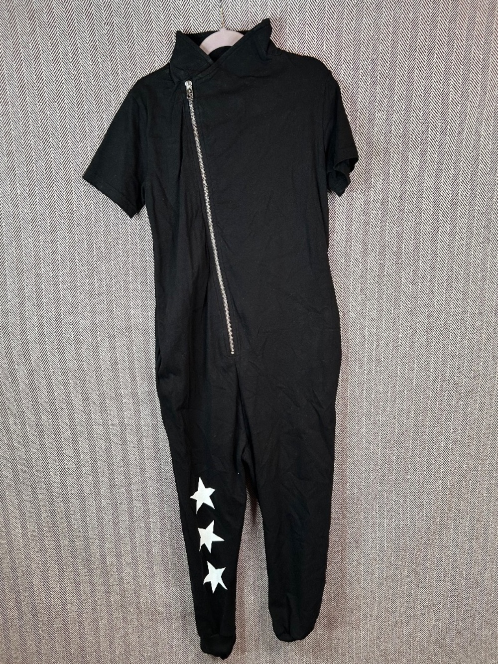 Nununu Black Zip-Up Romper